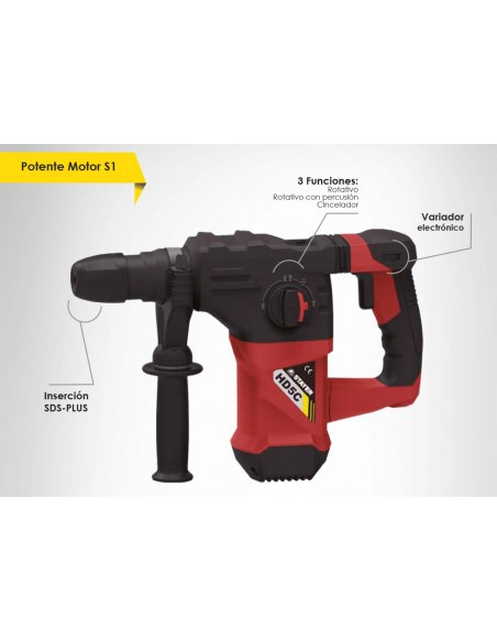 Martillo Electroneumático Negro Y Verde Hitachi DH26PC Con 830 W 220 V - 6
