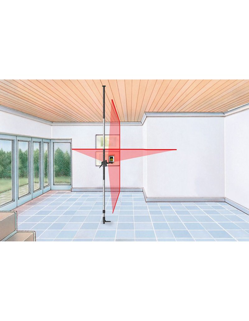 Laserliner 090.132A - Treppiede FixPod Per Telemetro E Fotocamere, Altezza Max 155 Cm, Testa A 3 Vie