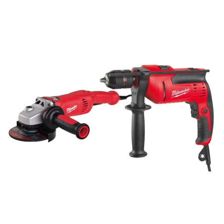 Conjunto amoladora + taladro MILWAUKEE | AGV 17-125 INOX + PD-705