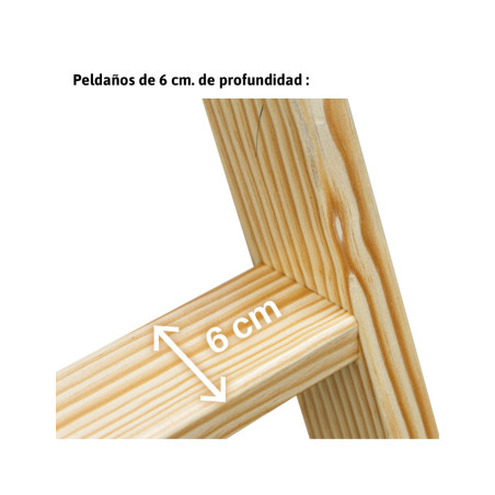 Escalera profesional doble subida de madera | LD